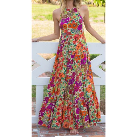 Women’s Natural Life Boho Floral Maxi Dress Size M - Picture 9 of 10